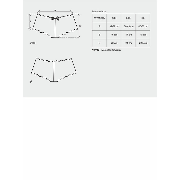 Шортики IDILLIA shorts Obsessive чорний XXL