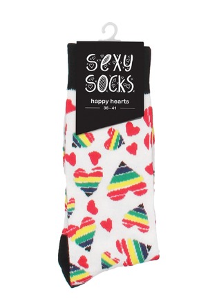 Носки в сердечках Shots Sexy Socks Happy Hearts разноцветные, размер 36-41