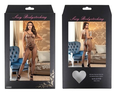 Комбінезон у сіточку без рукавів Star Night чорний, XS-M