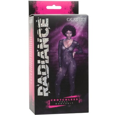 Комбинезон в сетку CalExotics с открытым доступом и стразами, черный