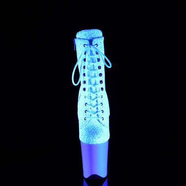 Чоботи Flamingo-1020LG на підборах 8 дюймів, черевики до щиколотки 4 дюйми з УФ-захистом, блискавка збоку, білі