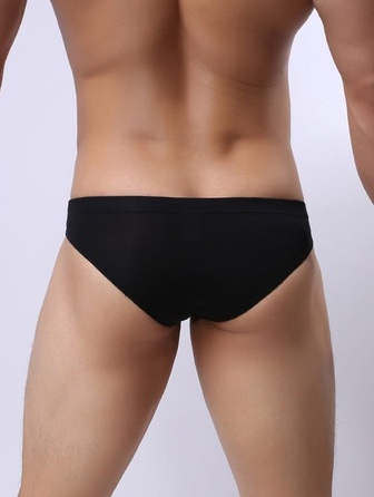 Трусы мужские Star Night с интимным вырезом, черные, M