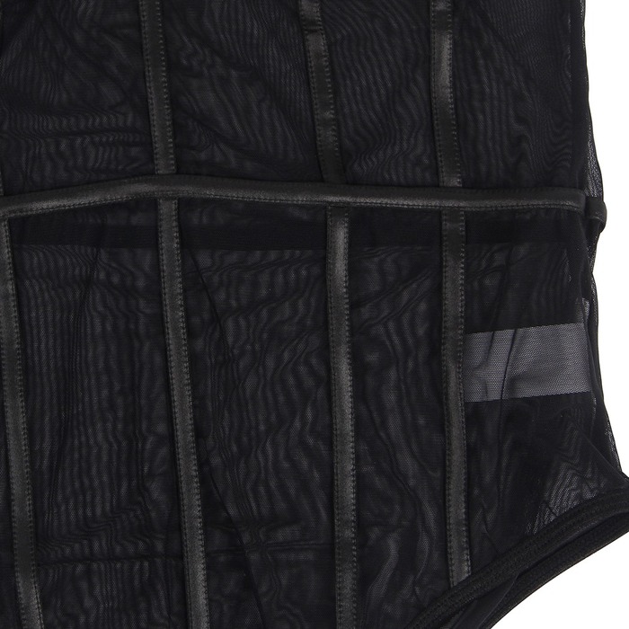 Боди полупрозрачное Star Night с доступом, черное, XS-S