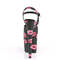 Босоніжки Pleaser Flamingo-809KISSES на підборах 8 дюймів, босоніжки з ремінцем на щиколотці 4 дюйми з принтом у формі губ, чорні, веганська шкіра