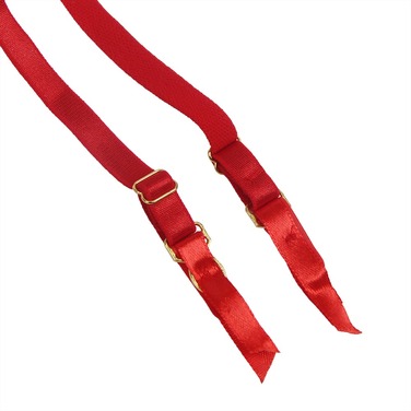 Трусики с подвязками для чулков и кружевными вставками Star Night красные, M/L