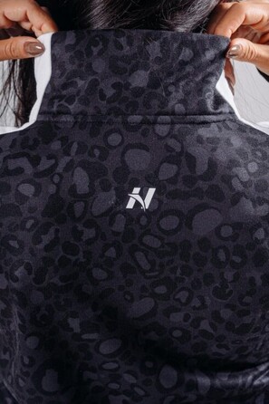 Кофта Nebbia Half-Zip Leopard Sweatshirt PRIMAL Black Leopard 866