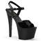 Босоножки Pleaser Sky-309VL *7 дюймов, каблук, 2 3/4 дюйма, PF, полностью веганские, с ремешком на щиколотке, черные