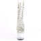 Чоботи Pleaser Adore-1021C-2 *7 дюймів на підборах, 2 3/4 дюйма з відкритим носком, шнурівкою спереду та чобітками, прозорі