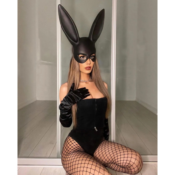 Рукавички One Size Extra Long Opera Length Satin Gloves від Leg Avenue, чорні