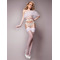 Панчохи білі Ballerina's Secret 20 den з мереживним верхом, S/M