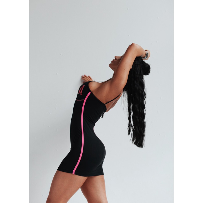 Плаття Fitzona BLACK STRAP DRESS WITH PINK DETAILS