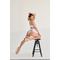 Шорти Tattoo Basic з Високою Посадкою з Тату Принтом для Pole Dance, Twerk та Сценічних Виступів - білий
