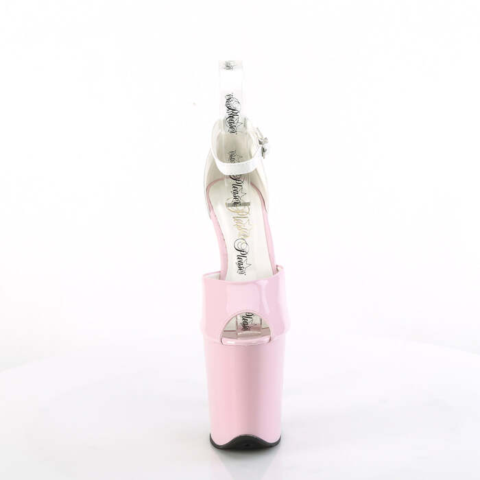 Босоніжки Flamingo-868 *8 дюймів на підборах, 4 дюйми з закритим ремінцем на щиколотці, рожево-білі