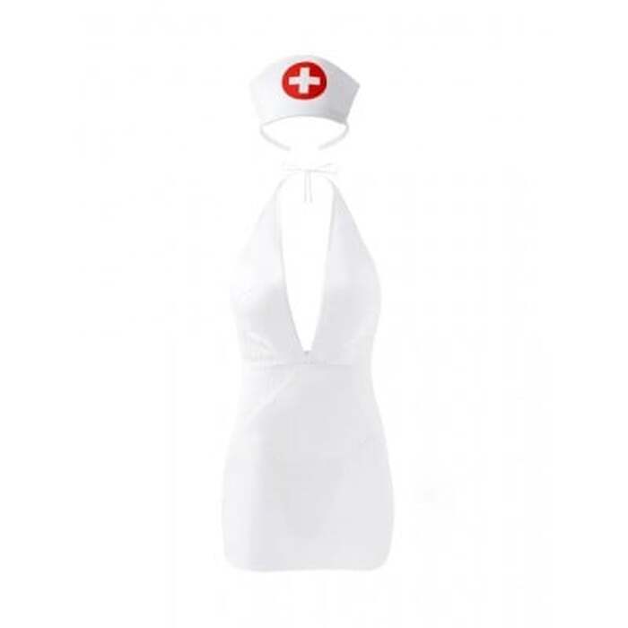 Костюм сексуальной медсестры L/XL Sunspice, белый, 4 предмета