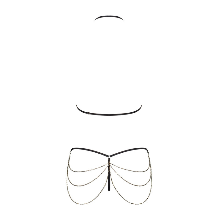 Комплект Obsessive Redella 2-pcs set black L/XL