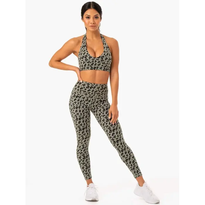 Леггинсы Ryderwear Hybrid Full Length Leggings - Khaki Leopard