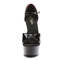 Туфли Pleaser Delight-660FH, каблук 6 дюймов, босоножки PF d'Orsay с корсетной шнуровкой, красные/черные