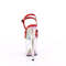 Босоніжки Pleaser Flamingo-809HT *8 дюймів на підборах, 4 дюйми з голографічним тоніком та ремінцем на щиколотці, червоні