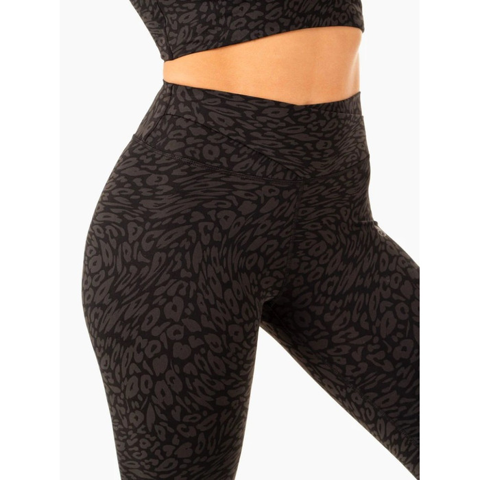 Леггинсы Rotation High Waisted Scrunch Leggings - Black Leopard