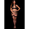 Пояс для чулок с ремешками и кольцами OhMyG! Tokyo Garter Belt Skirt со шнуровкой, черный, S/M