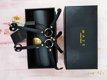 Браслеты на запястье и палец MAZE Bijoux Indiscrets черные, OS