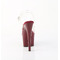 Босоніжки Pleaser Adore-708 на підборах 7 дюймів, з ремінцем на щиколотці 2 3/4 дюйма, прозорі/бордові