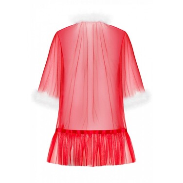 Пеньюар Новорічний Obsessive Santasia Peignoir S / M / L Red