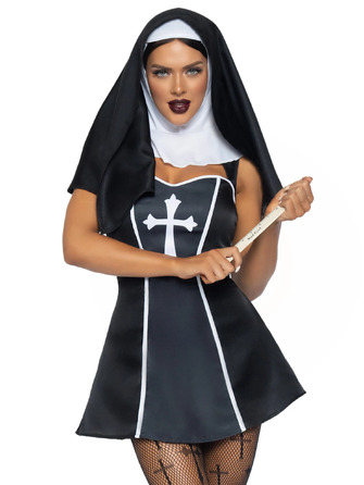 Костюм черниці Leg Avenue, S, Naughty Nun 2 предмети, чорний