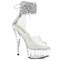 Босоніжки Pleaser Delight-624RS-02 *6 дюймів на підборах, 1 3/4 дюйма з манжетою на щиколотці PF RS, застібка-блискавка ззаду, прозорі/сріблясті