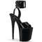 Босоніжки Pleaser Flamingo-891 на підборах 8 дюймів, босоніжки з ремінцем на щиколотці 4 дюйми, чорні