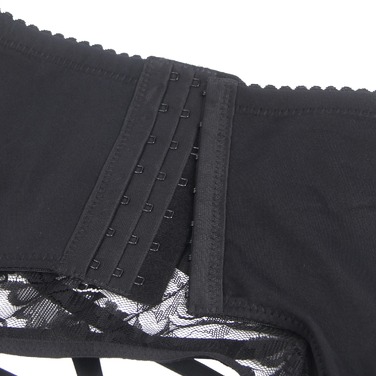 Мужской пояс кружевной с подвязками Star Night черный, M