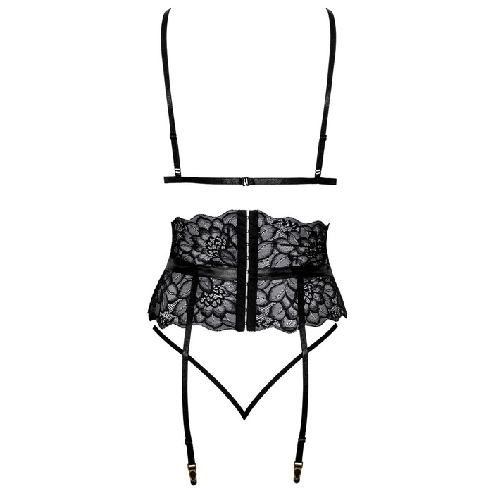 Комплект белья Suspender Set black S/M
