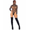 Боді зі стразами з капюшоном Leg Avenue Rhinestone net hooded teddy O/S