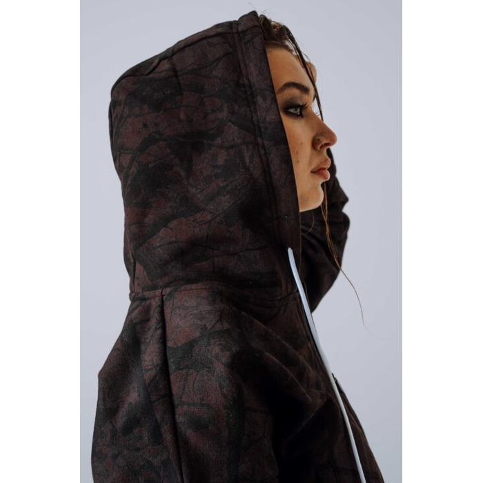 Спортивна кофта Nebbia Relaxed Zip Hoodie POWER Dark Brown Camo 895