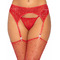 Пояс для панчіх One Size Leg Avenue Roxy Rhinestone, зі стразами, червоний