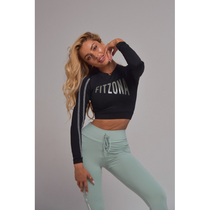 ЛОНГСЛІВ BLACK LONG SLEEVE TOP FITZONA