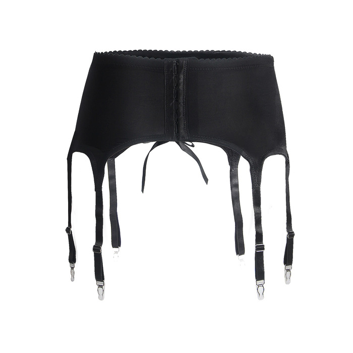 Мужской пояс кружевной с подвязками Star Night черный, S