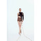 ASYMMETRIC GARTER top Black mesh_ чорна сітка