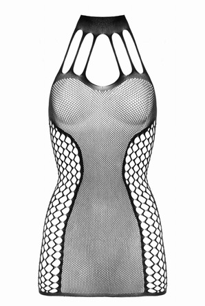 Короткое платье в сеточку Dania Besired, черное, One Size