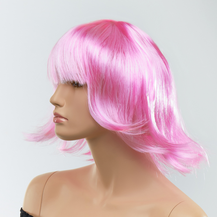 Перука каре з чубчиком Fetish Hair, рожевий, 25 см