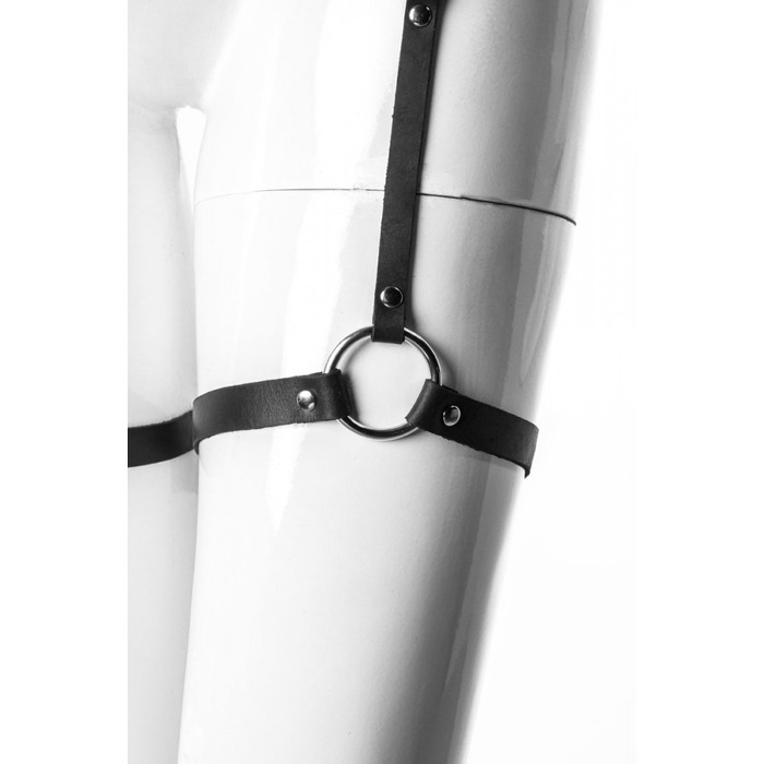 Гартери One Size G7.1, з натуральної шкіри, чорні