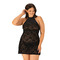 Рубашка з трусиками Obsessive Softily chemise 2XL/3XL Чорний