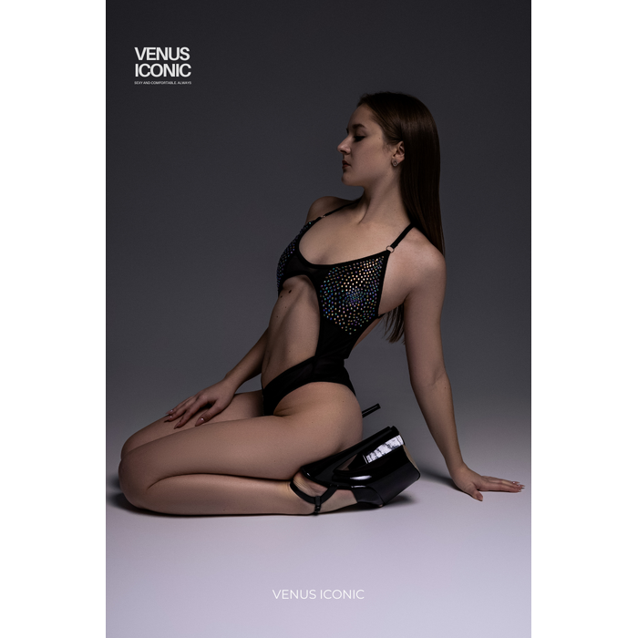 Боді Venus Iconic NAKED EDEN зі стразами для виступів та фотосесій