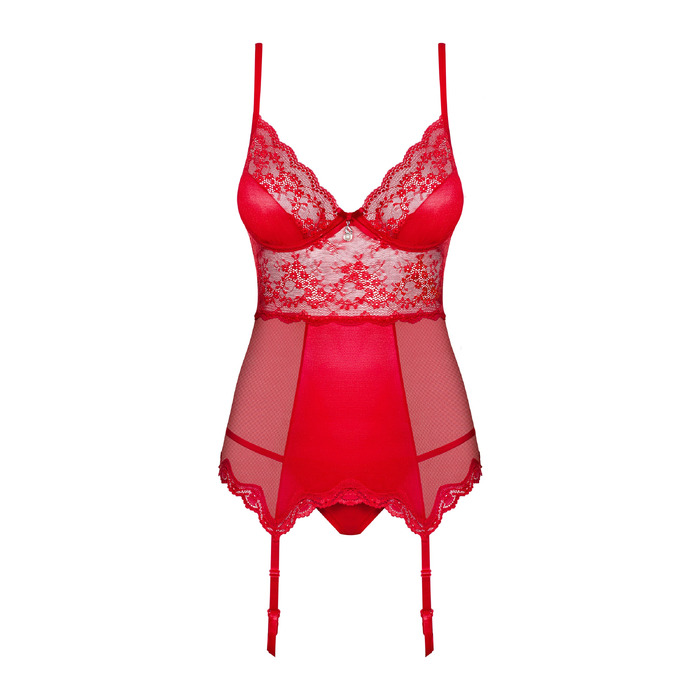 Корсет с подвязками для чулок Obsessive Lovica corset L/XL