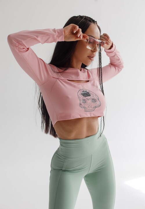 Топ Fitzona Rose Top With Long Sleeve and Detail on Chest