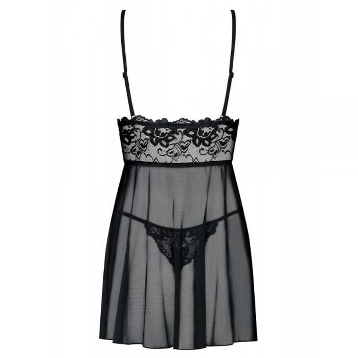 Рубашка Obsessive Imperia babydoll L/XL чорна