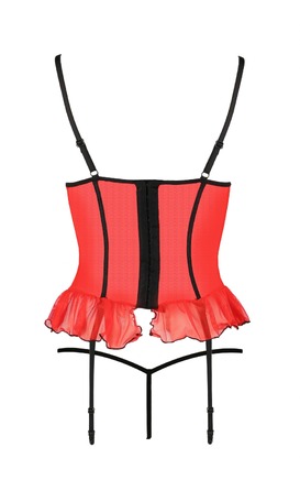 Корсет с открытой грудью S/M красный CHERRY CORSET - Passion
