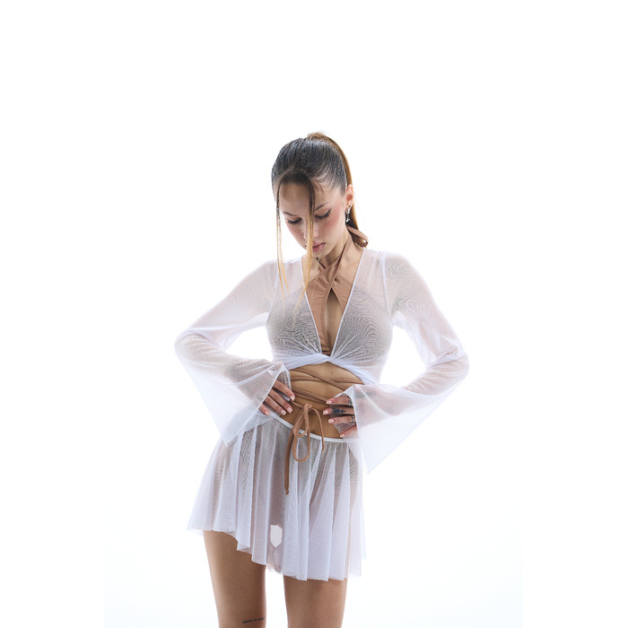 VEIL shorts White mesh_ біла сітка