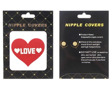 Пестисы для сосков Star Night в форме сердца, красный