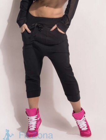 Штани спортивні Superhot CAL1361 Black жіночі вкорочені